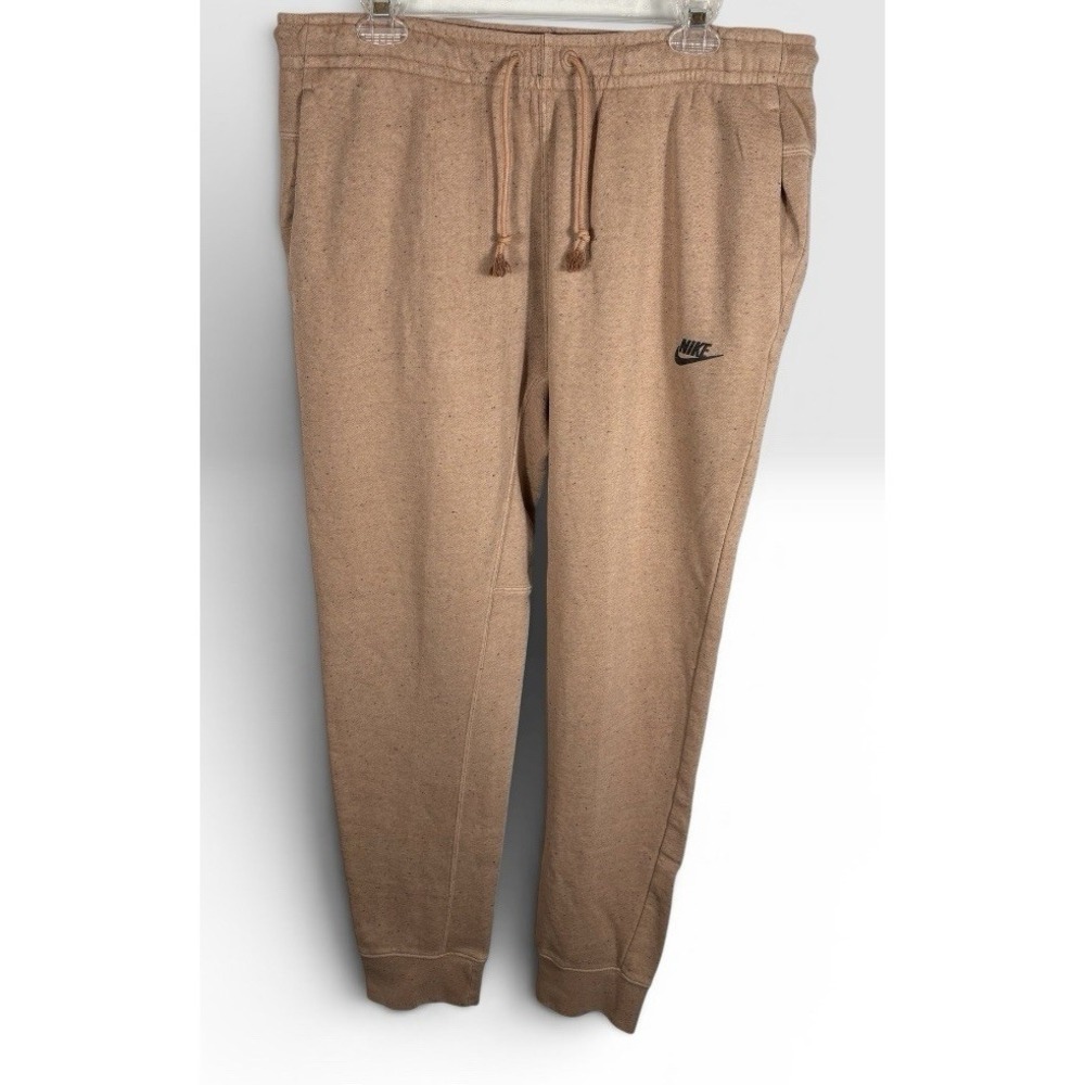 Nike Men's Club Fleece Sweatpants Sz Large Speckled Dark Driftwood/Beige -2029